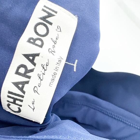 Chaira Boni  La Petite Robe Button Detail Cocktail Dress Navy Size 50 /US XL NWT - Picture 10 of 13